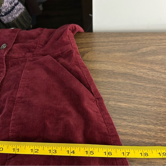 H&M Elegant Burgundy Corduroy Dress 2 - Picture 8 of 11